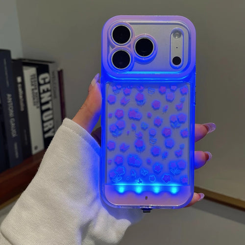 5 Color Change Luminous Call Light Up Flash Cute Flower Butterfly Phone Cover Case for iPhone 17 16 15 14 13 12 11 Pro Max Plus